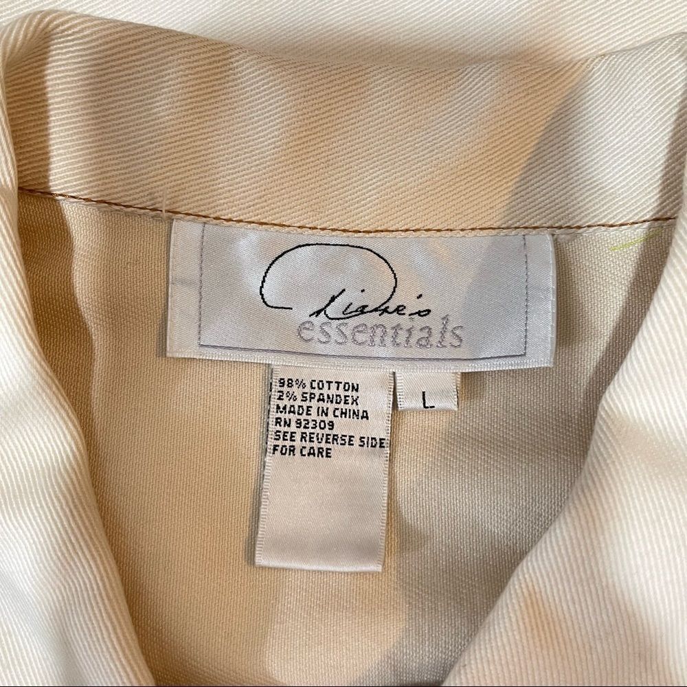 Dianes Beige Star Jeans Jacket Large NWT - Picture 7 of 15